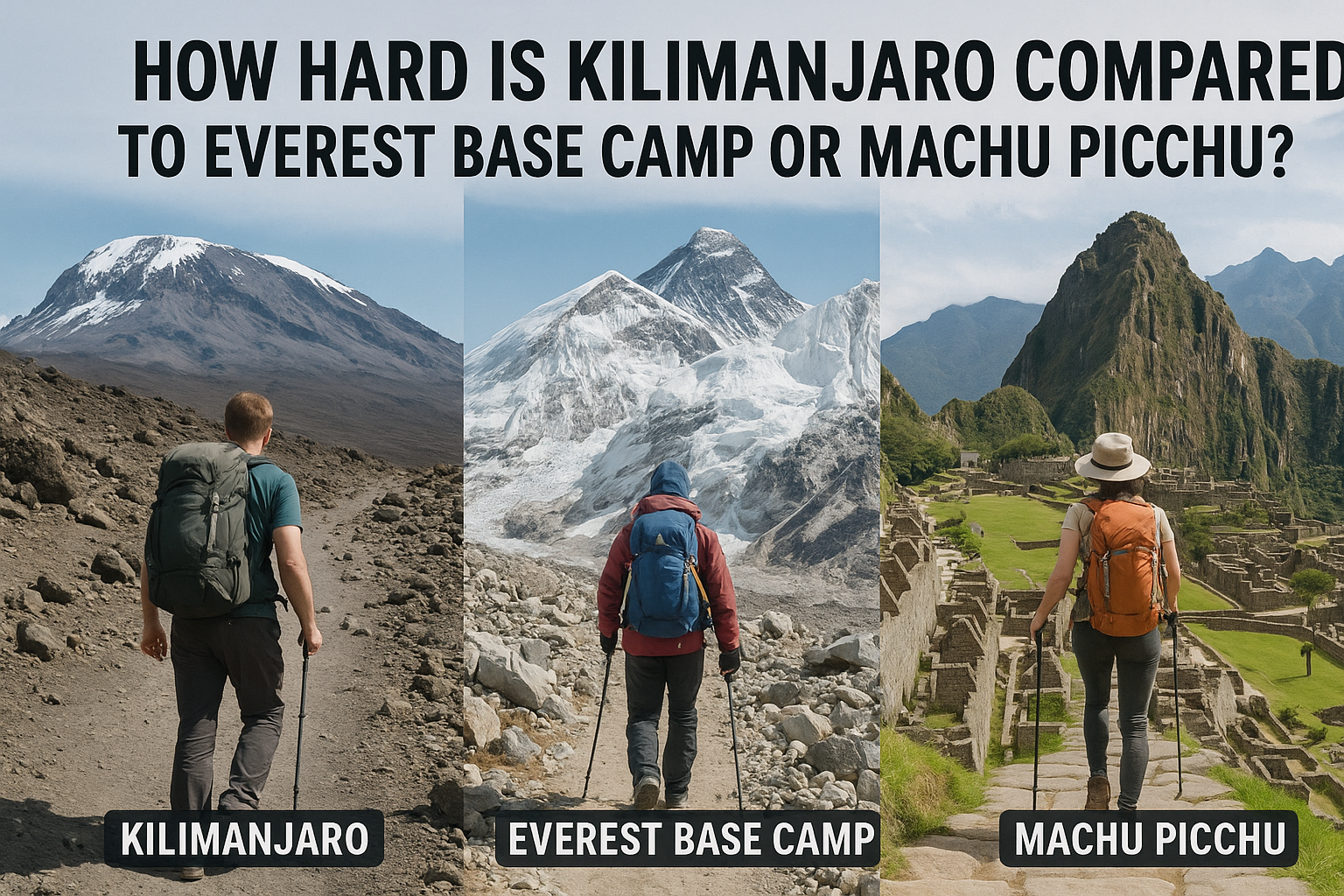 Kilimanjaro vs EBC vs Machu pichu
